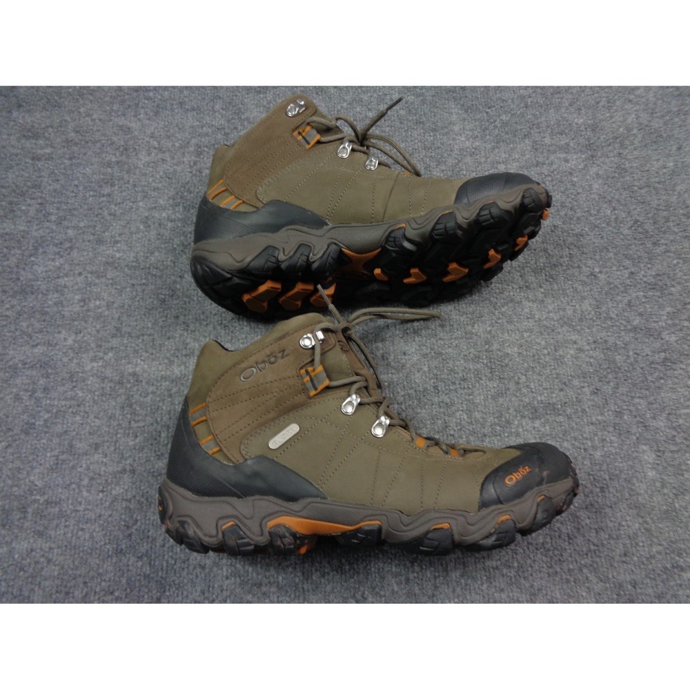Oboz Bridger Mid B-DRY Waterproof Leather Hiking Boots O Fit Sudan Brown Sz 11.5
